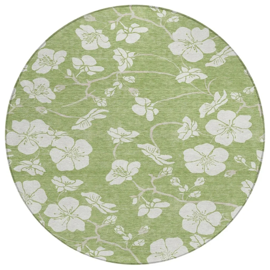 LOOMLAN Rugs Ensa Green Washable Indoor-Outdoor Rug