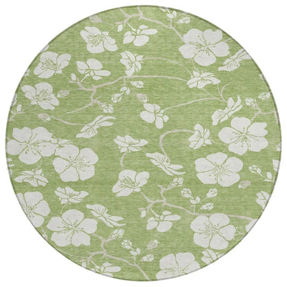LOOMLAN Rugs Ensa Green Washable Indoor-Outdoor Rug