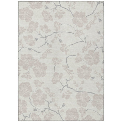 LOOMLAN Rugs Ensa Ivory Washable Indoor-Outdoor Rug