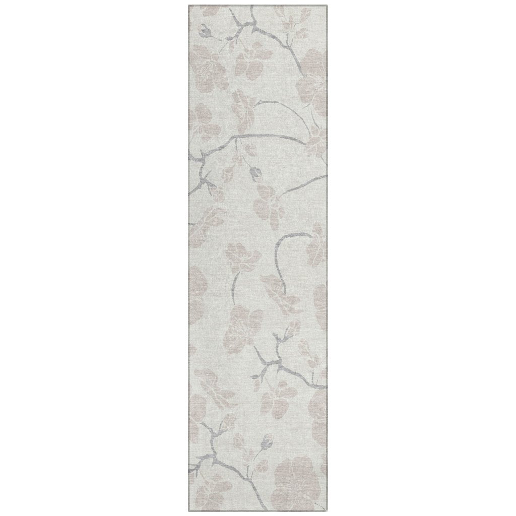 LOOMLAN Rugs Ensa Ivory Washable Indoor-Outdoor Rug
