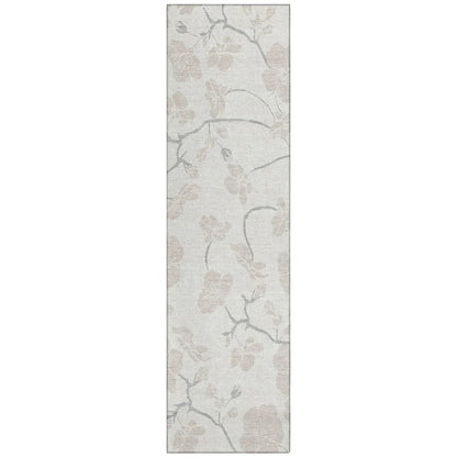 LOOMLAN Rugs Ensa Ivory Washable Indoor-Outdoor Rug
