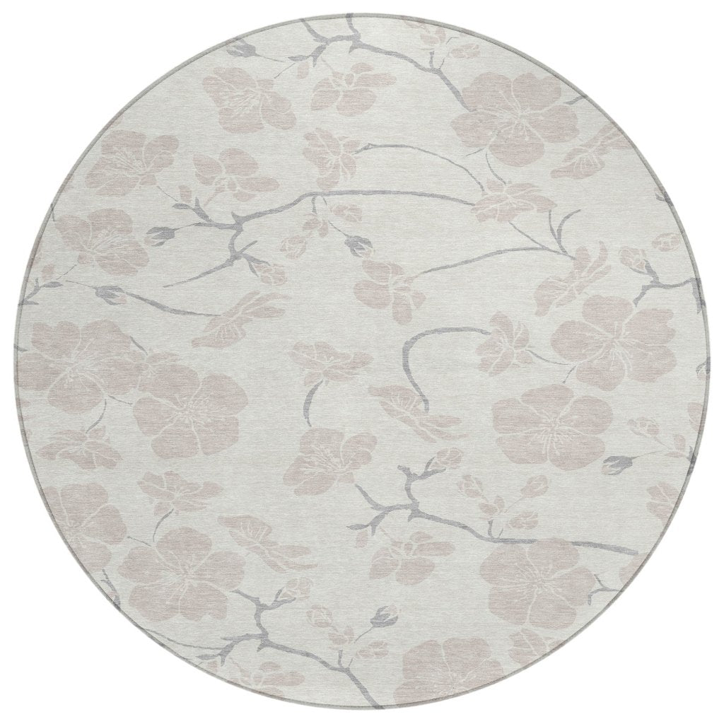 LOOMLAN Rugs Ensa Ivory Washable Indoor-Outdoor Rug