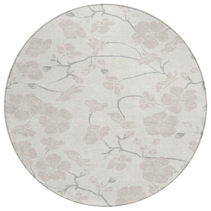LOOMLAN Rugs Ensa Ivory Washable Indoor-Outdoor Rug