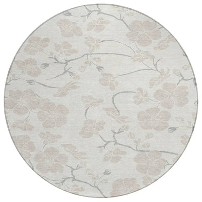 LOOMLAN Rugs Ensa Ivory Washable Indoor-Outdoor Rug