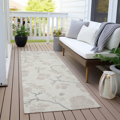 LOOMLAN Rugs Ensa Ivory Washable Indoor-Outdoor Rug