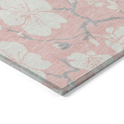 LOOMLAN Rugs Ensa Pink Washable Indoor-Outdoor Rug