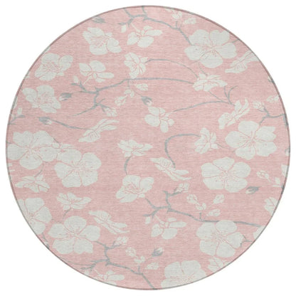 LOOMLAN Rugs Ensa Pink Washable Indoor-Outdoor Rug