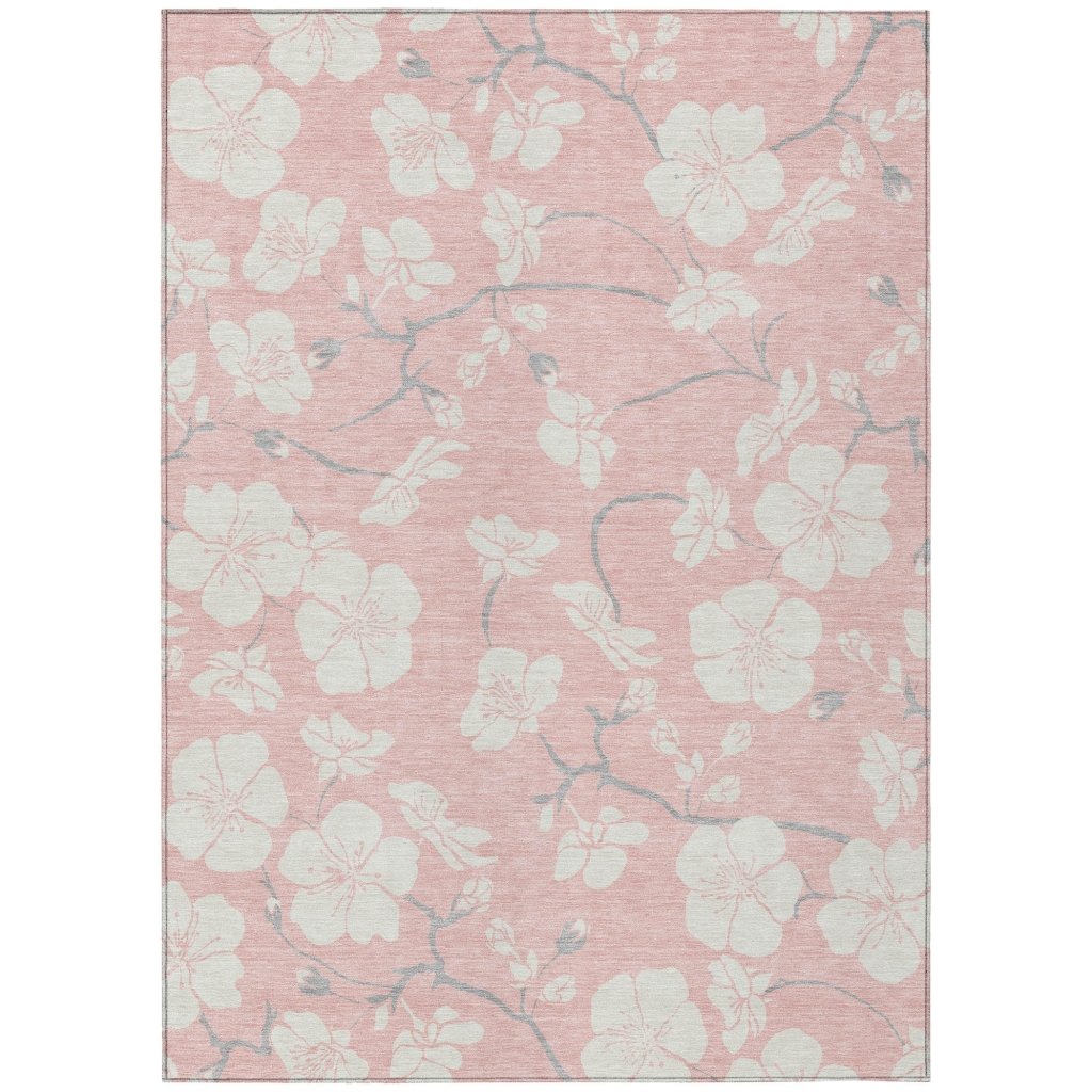 LOOMLAN Rugs Ensa Pink Washable Indoor-Outdoor Rug