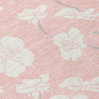 LOOMLAN Rugs Ensa Pink Washable Indoor-Outdoor Rug
