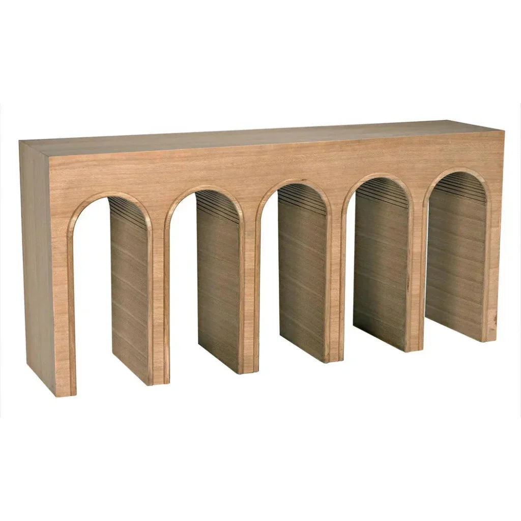 Noir Enzo Rectangular Wooden Console Table