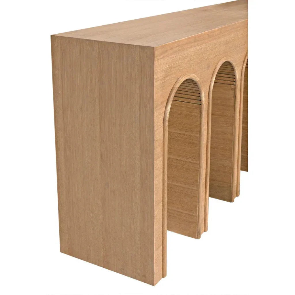 Noir Enzo Rectangular Wooden Console Table