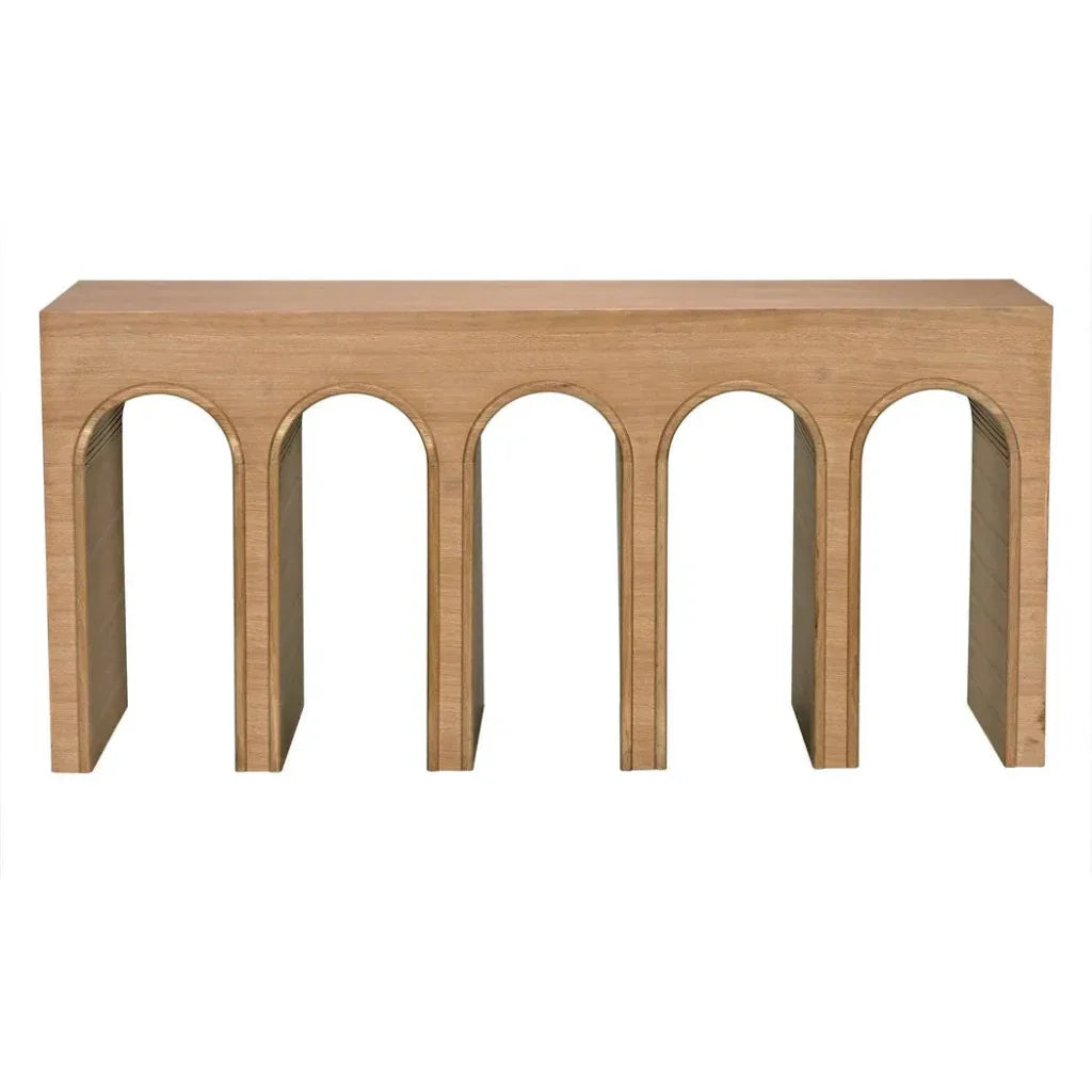 Noir Enzo Rectangular Wooden Console Table