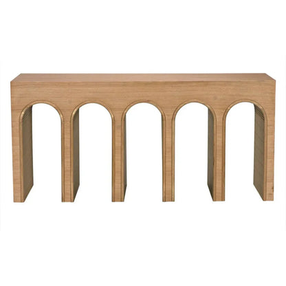 Noir Enzo Rectangular Wooden Console Table