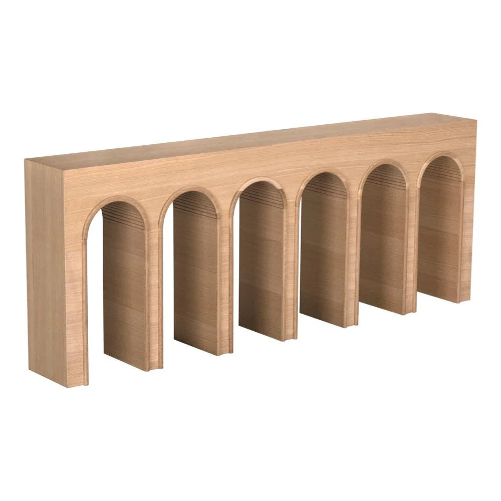 Noir Enzo Rectangular Wooden Console Table