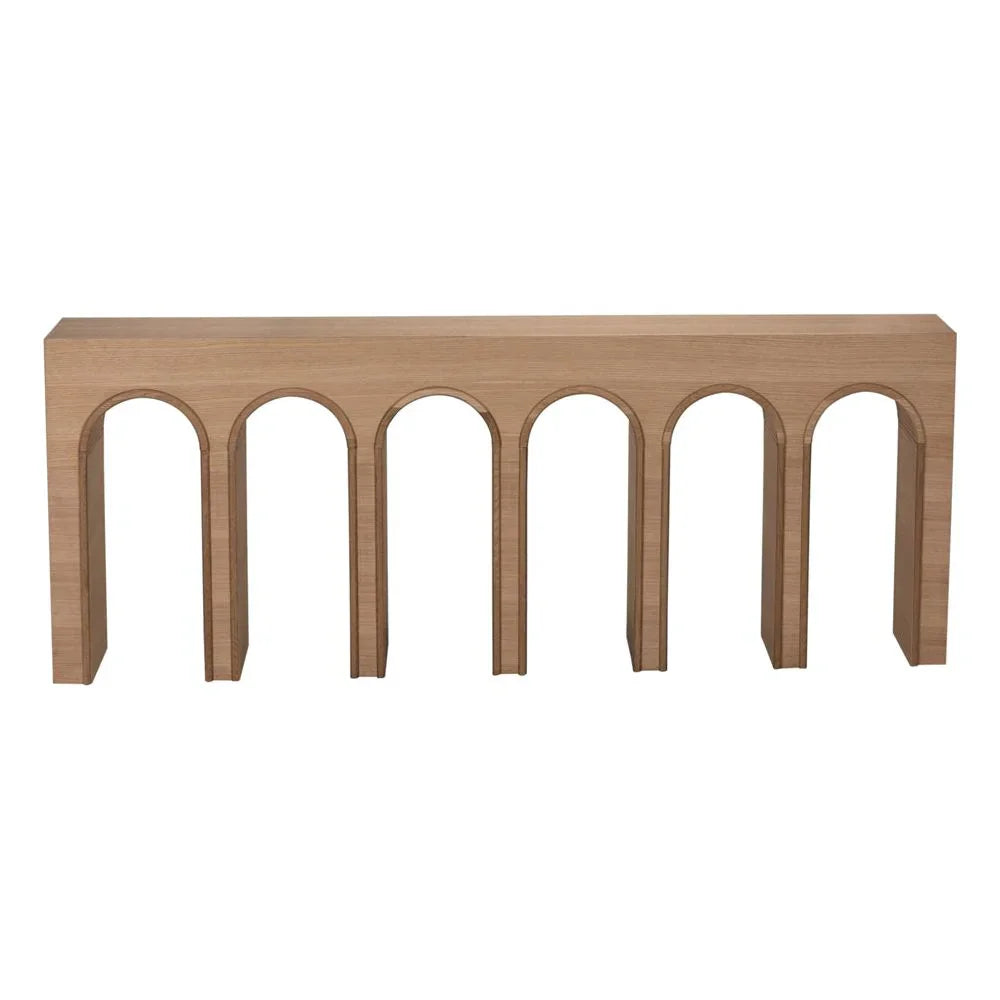 Noir Enzo Rectangular Wooden Console Table