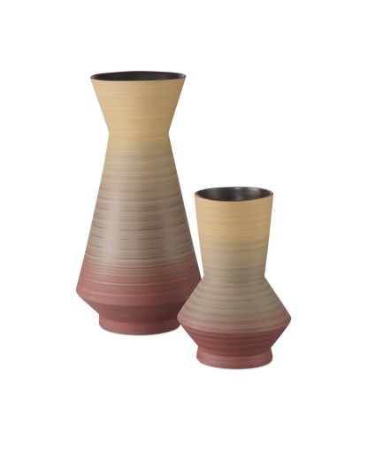 Happy 80's Porcelain Brown Vase (Set of 2)