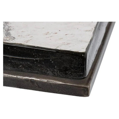 Erik Forged Iron Grey Square Side Table - LOOMLAN - Side Tables