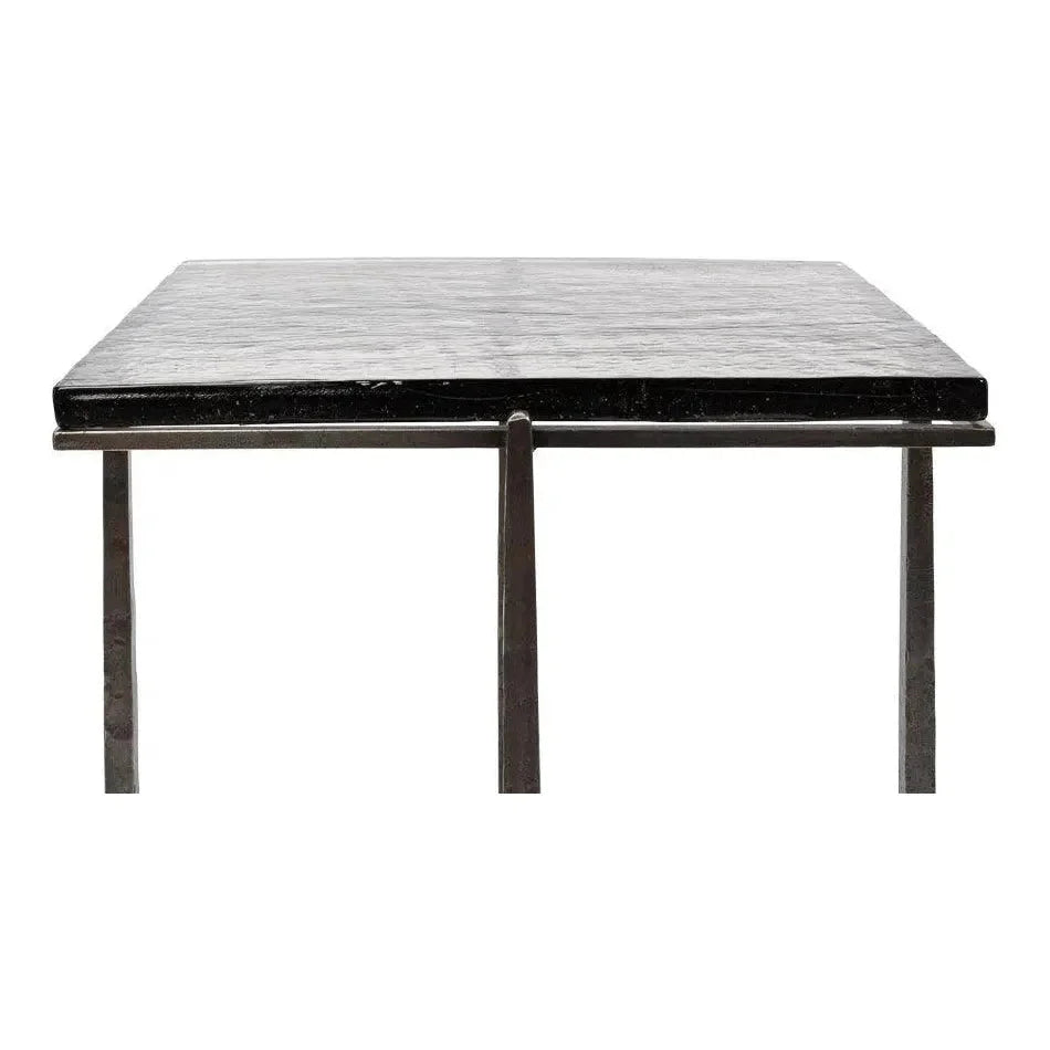 Erik Forged Iron Grey Square Side Table - LOOMLAN - Side Tables