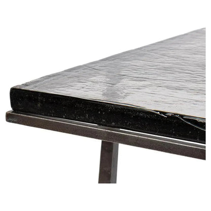 Erik Forged Iron Grey Square Side Table - LOOMLAN - Side Tables