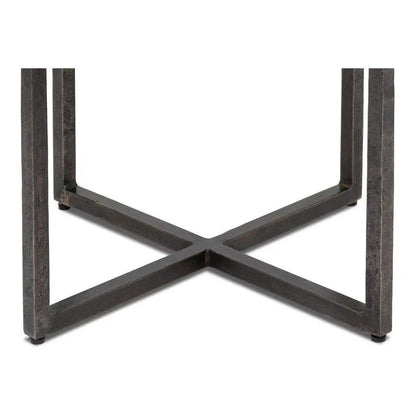 Erik Forged Iron Grey Square Side Table - LOOMLAN - Side Tables