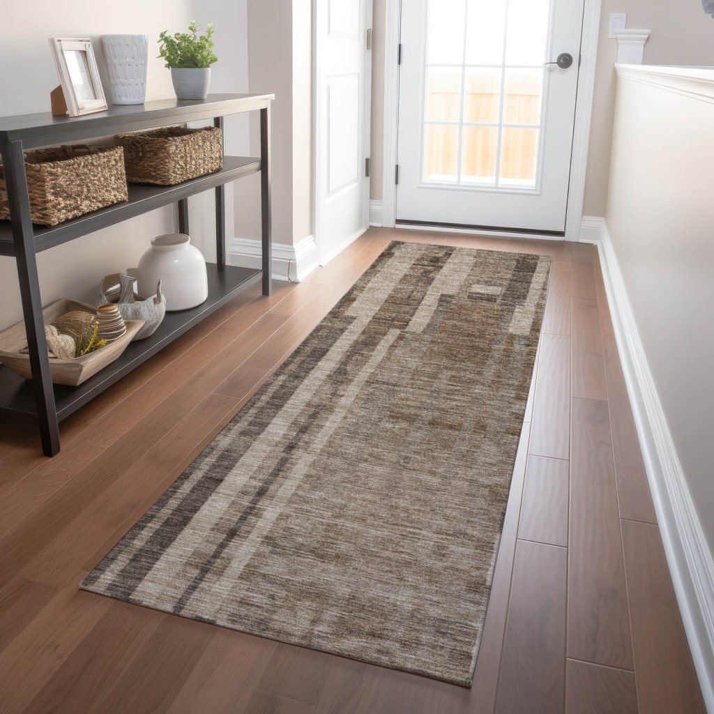 LOOMLAN Rugs Esmara Brown Washable Indoor-Outdoor Rug