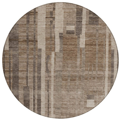 LOOMLAN Rugs Esmara Brown Washable Indoor-Outdoor Rug