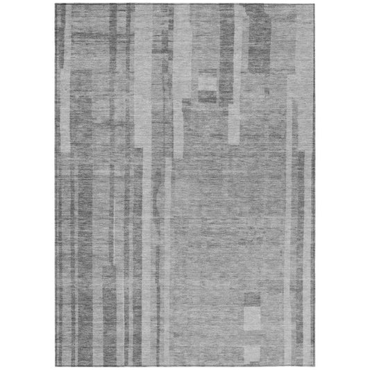 LOOMLAN Rugs Esmara Gray Washable Indoor-Outdoor Rug