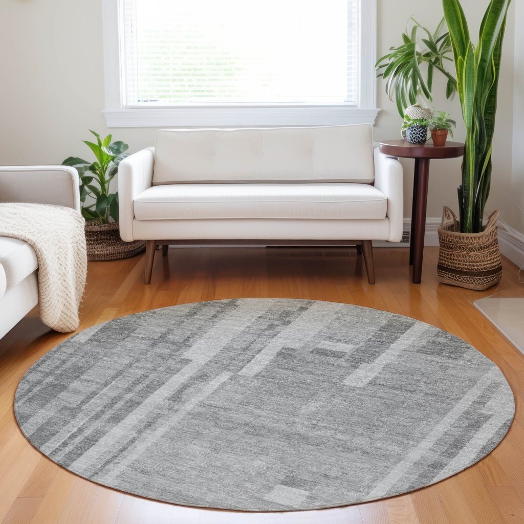 Esmara Gray Washable Indoor - Outdoor Rug - LOOMLAN - LOOMLAN Rugs - Outdoor Rugs