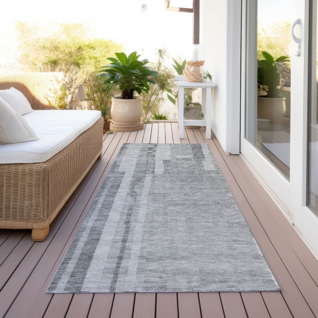 Esmara Gray Washable Indoor - Outdoor Rug - LOOMLAN - LOOMLAN Rugs - Outdoor Rugs