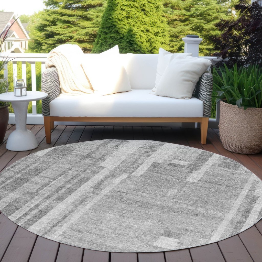Esmara Gray Washable Indoor - Outdoor Rug - LOOMLAN - LOOMLAN Rugs - Outdoor Rugs