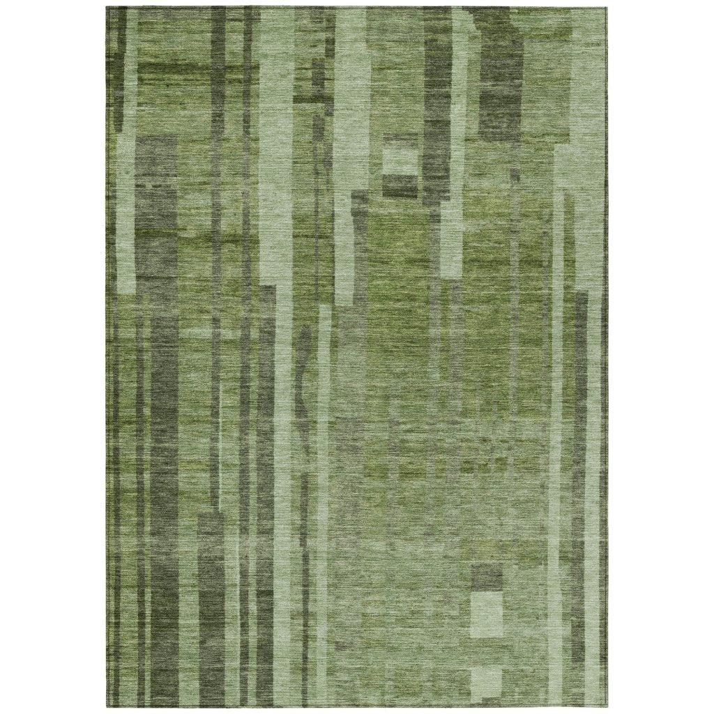 LOOMLAN Rugs Esmara Green Washable Indoor-Outdoor Rug