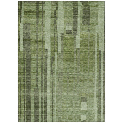 LOOMLAN Rugs Esmara Green Washable Indoor-Outdoor Rug