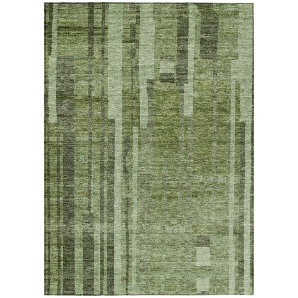 LOOMLAN Rugs Esmara Green Washable Indoor-Outdoor Rug