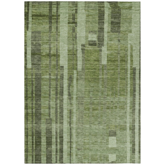 LOOMLAN Rugs Esmara Green Washable Indoor-Outdoor Rug