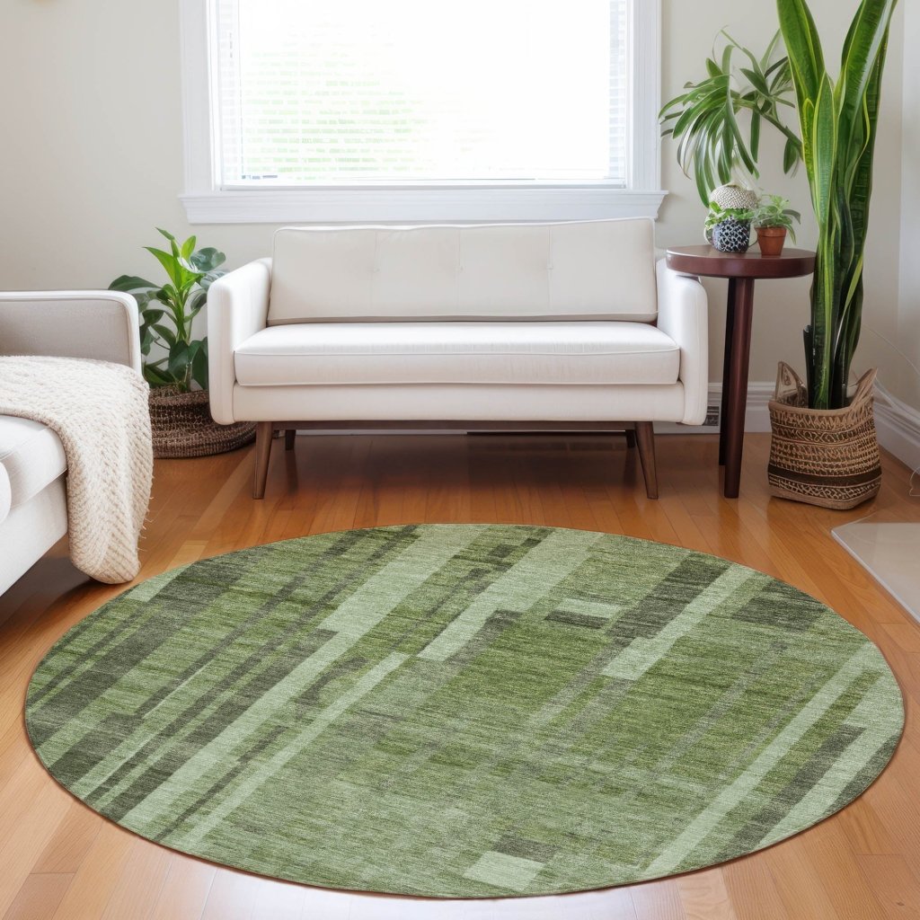 LOOMLAN Rugs Esmara Green Washable Indoor-Outdoor Rug
