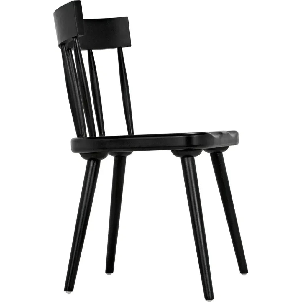 Esme Wood Black Armless Chair - LOOMLAN - Noir - Accent Chairs