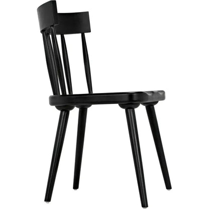 Esme Wood Black Armless Chair - LOOMLAN - Noir - Accent Chairs