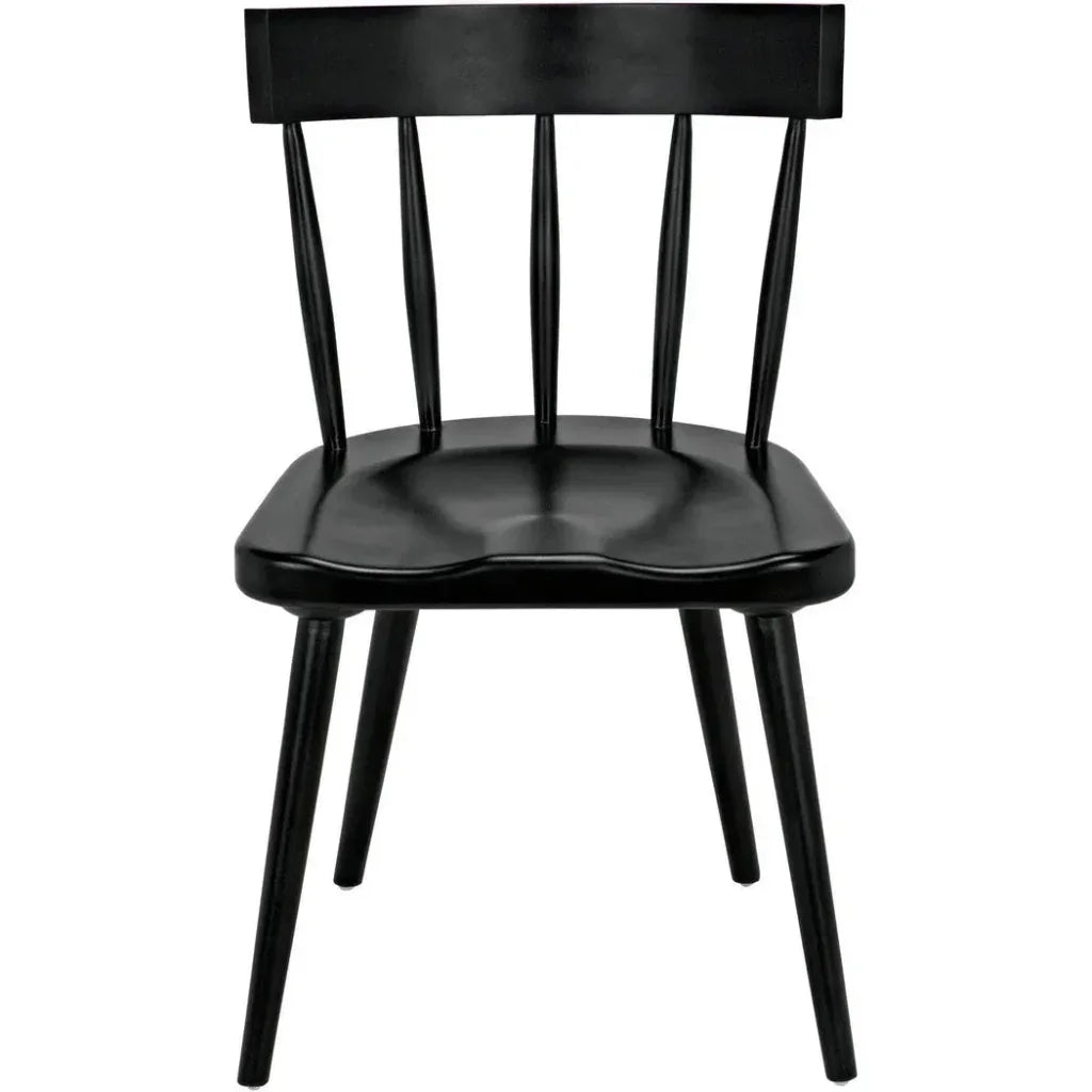 Esme Wood Black Armless Chair - LOOMLAN - Noir - Accent Chairs