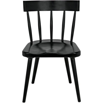 Esme Wood Black Armless Chair - LOOMLAN - Noir - Accent Chairs