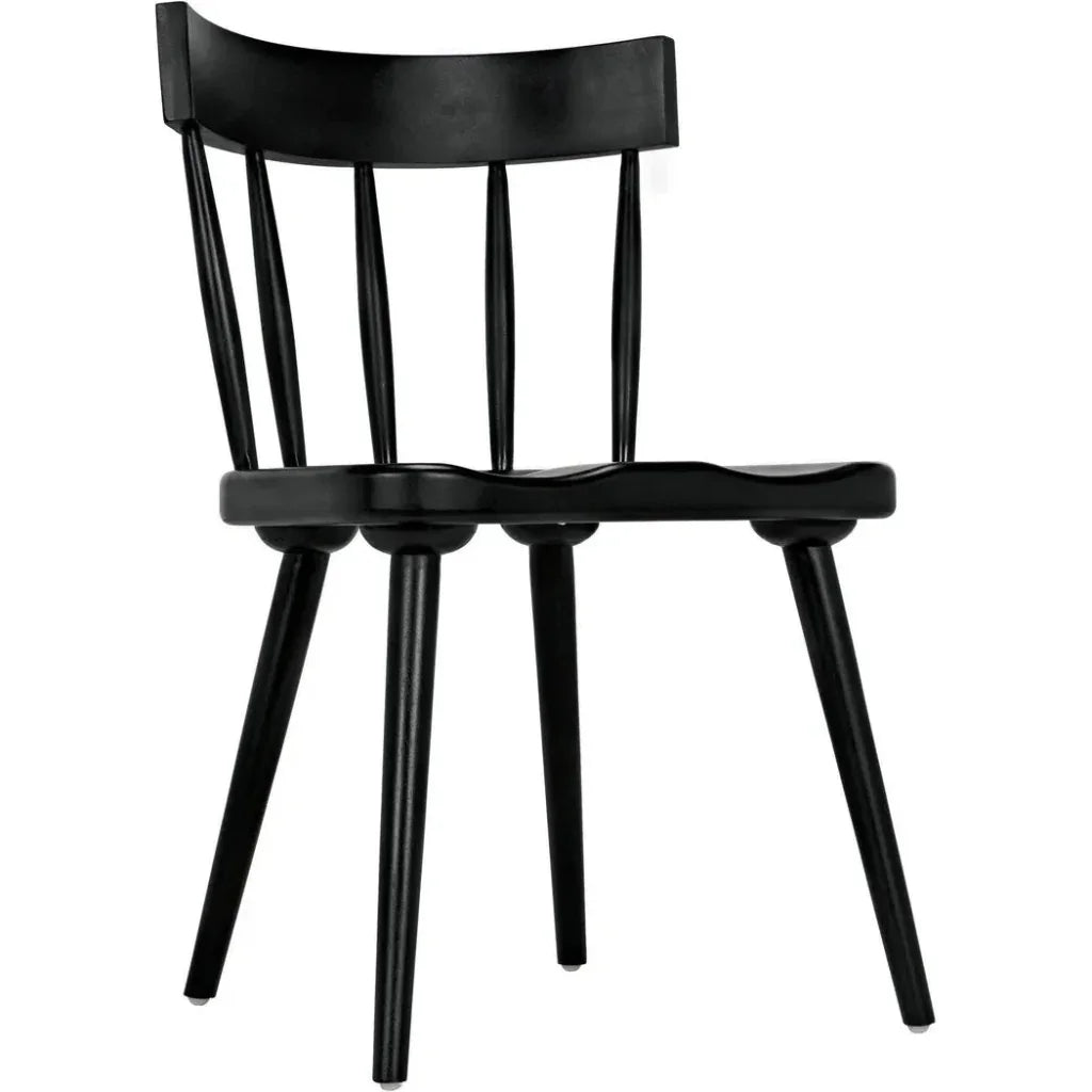 Esme Wood Black Armless Chair - LOOMLAN - Noir - Accent Chairs