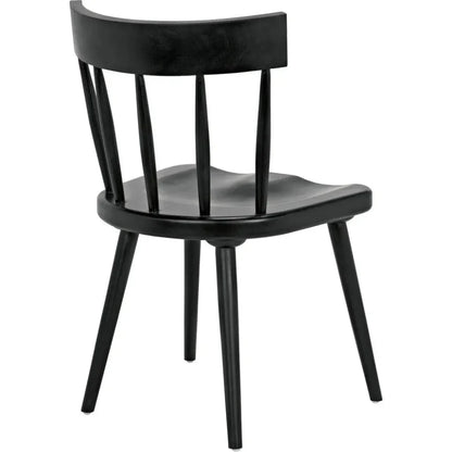 Esme Wood Black Armless Chair - LOOMLAN - Noir - Accent Chairs