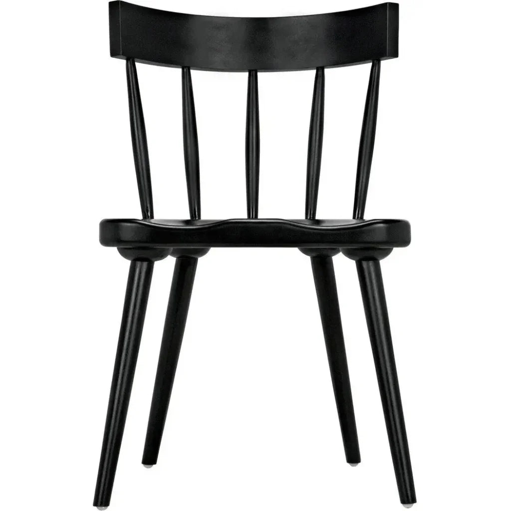 Esme Wood Black Armless Chair - LOOMLAN - Noir - Accent Chairs