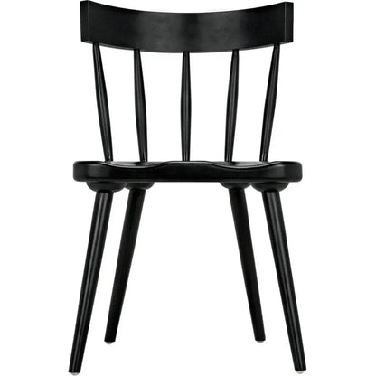 Esme Wood Black Armless Chair - LOOMLAN - Noir - Accent Chairs