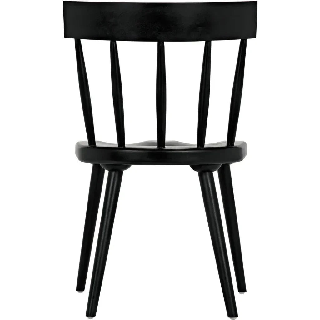 Esme Wood Black Armless Chair - LOOMLAN - Noir - Accent Chairs