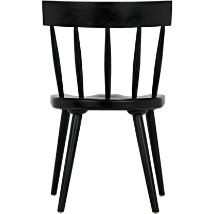 Esme Wood Black Armless Chair - LOOMLAN - Noir - Accent Chairs
