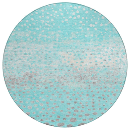 LOOMLAN Rugs Estara Teal Washable Indoor-Outdoor Rug