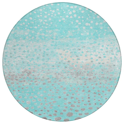 LOOMLAN Rugs Estara Teal Washable Indoor-Outdoor Rug