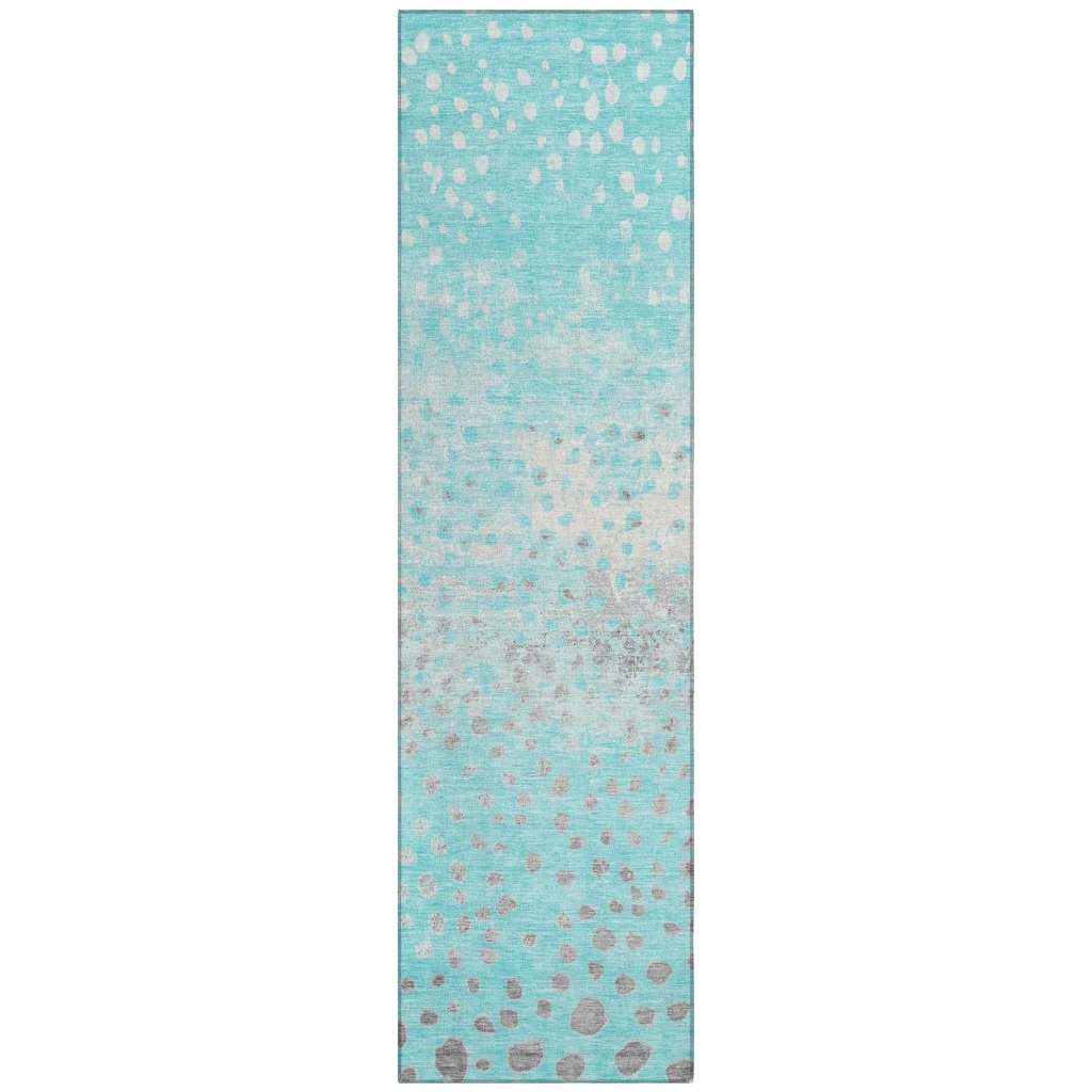 LOOMLAN Rugs Estara Teal Washable Indoor-Outdoor Rug