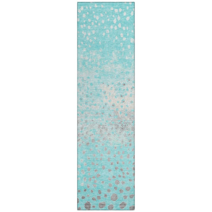 LOOMLAN Rugs Estara Teal Washable Indoor-Outdoor Rug