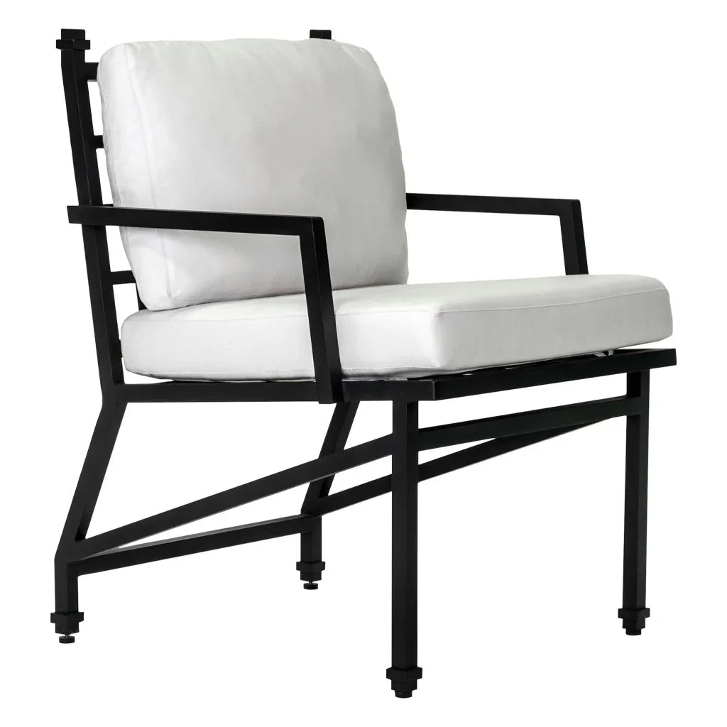 Eterna Black Matte Patio Dining Arm Chair (Set Of 2) - LOOMLAN - Seasonal Living - Outdoor Dining Chairs